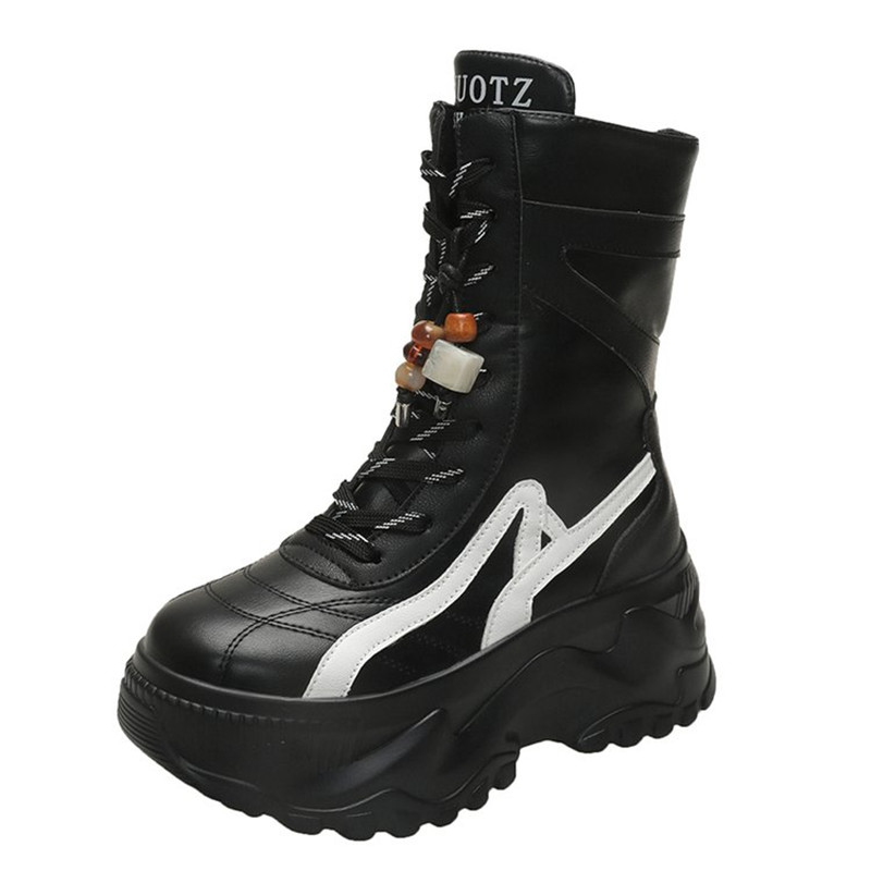 Leather Sneaker Care Kit - New Women 8CM Chunky Mid-Calf Boots