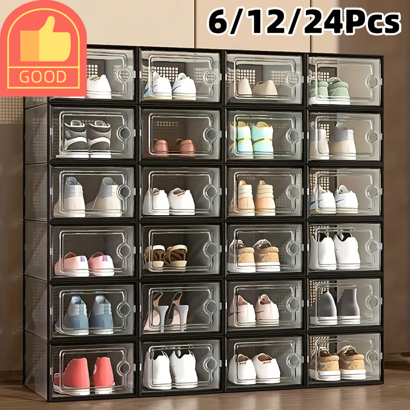 6/12/24pcs Thick Transparent S - đánh giá và giá Shoe Box Display