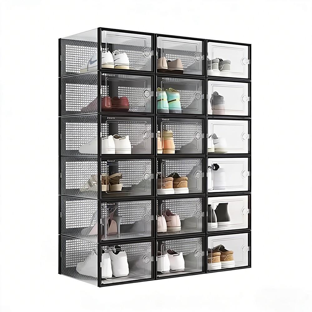 12 Pack Clear Plastic Shoe Sto - đánh giá và giá Shoe Box Display