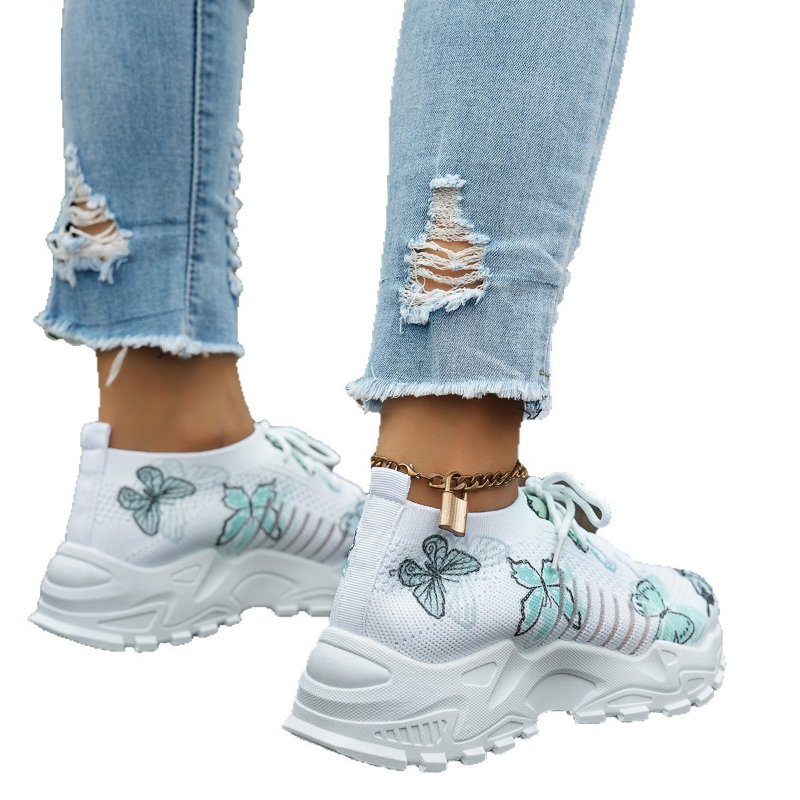Women Butterfly Print Mesh Sne - đánh giá và giá White Sneaker Care Kit